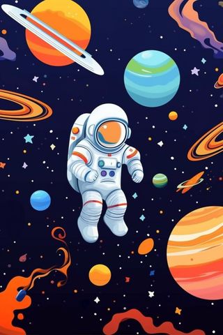 深蓝色航天员月球太空背景