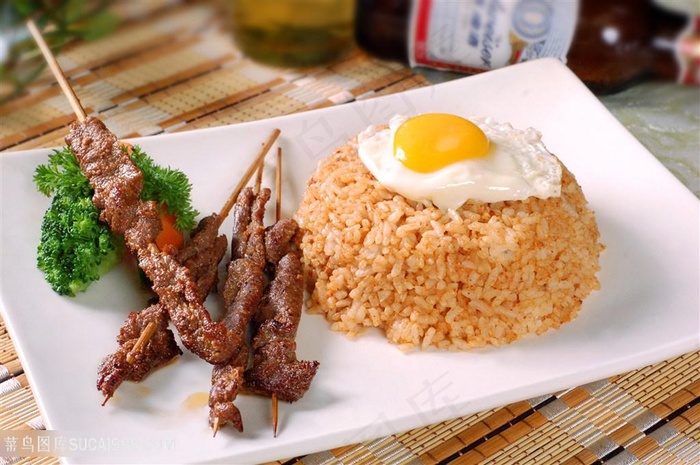 中华美食饭食-印尼炒饭实拍摄影图