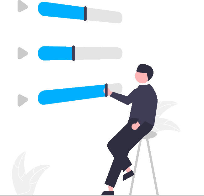 2.5d进度调节插画小图标素材