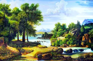 高清油画风景图片