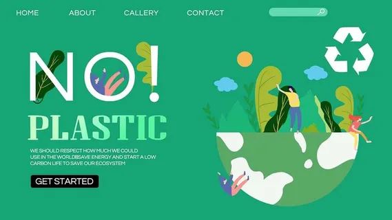 英文环保宣传海报PSD模板