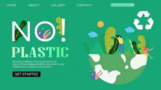 英文环保宣传海报PSD模板