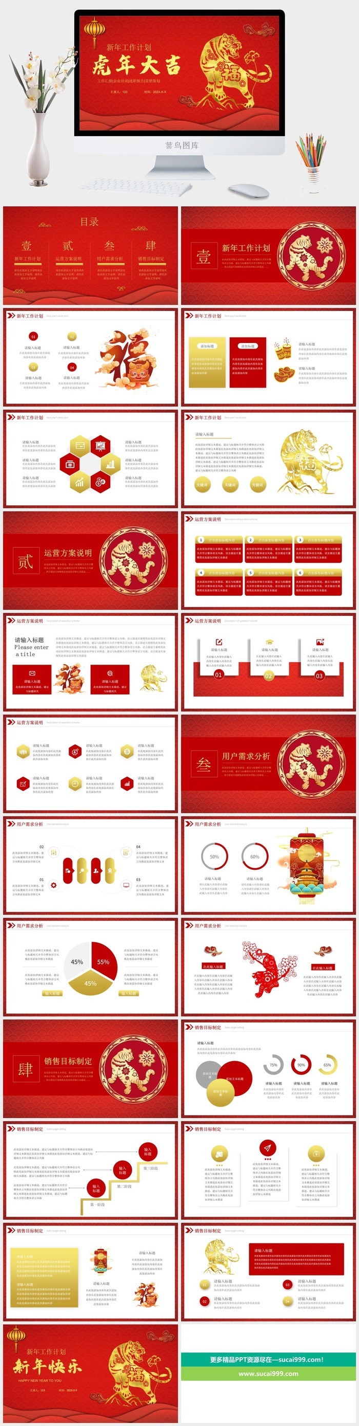 新年年度总结PPT模板