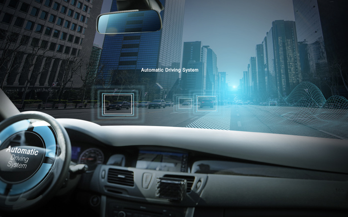未来自动驾驶海报PSD分层素材