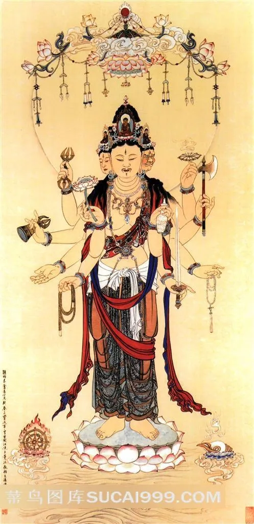 近现代作品观音圣像素材图片
