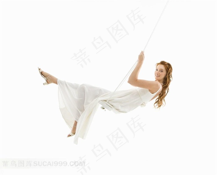 荡秋千的美女图片