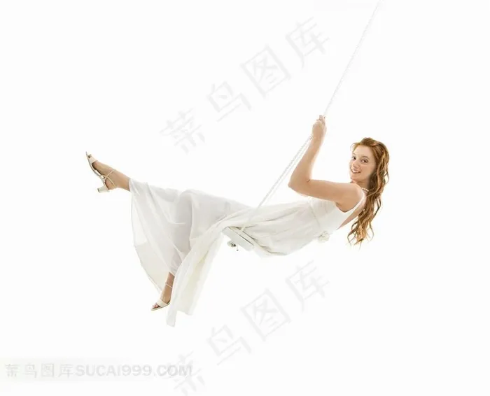 荡秋千的美女图片