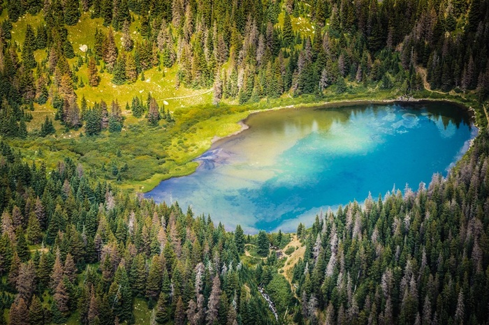 山林里的一泓碧水