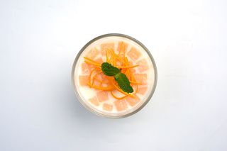 处暑小清新橙色柚子甜品