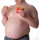 肥胖者吃垃圾食品健身图片