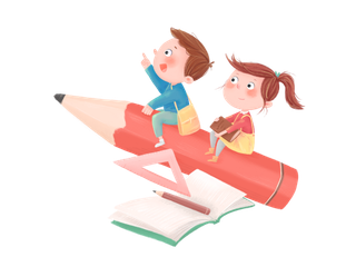 手绘儿童家长会免扣人物素材