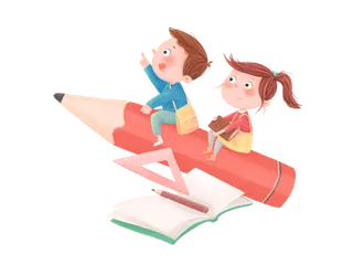 手绘儿童家长会免扣人物素材