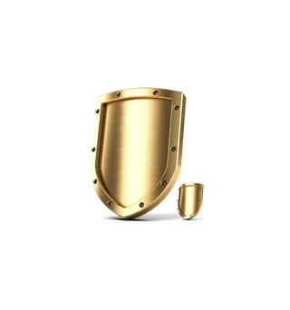 盾牌图标金色安全盾保障权威质保免扣png素材 拷贝