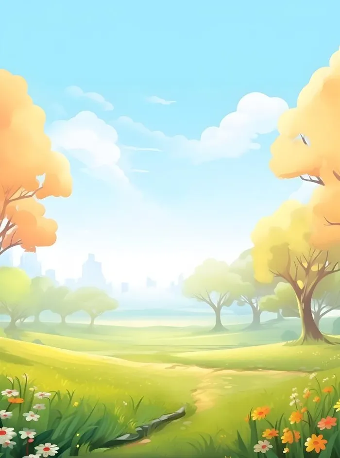 绿色清新户外草地背景(2673x3600)