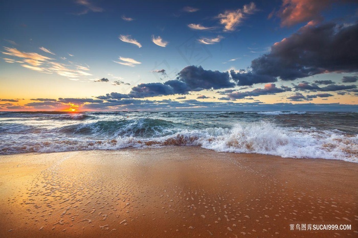 唯美海边日出夕阳壁纸