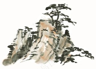 山石国画美图素材