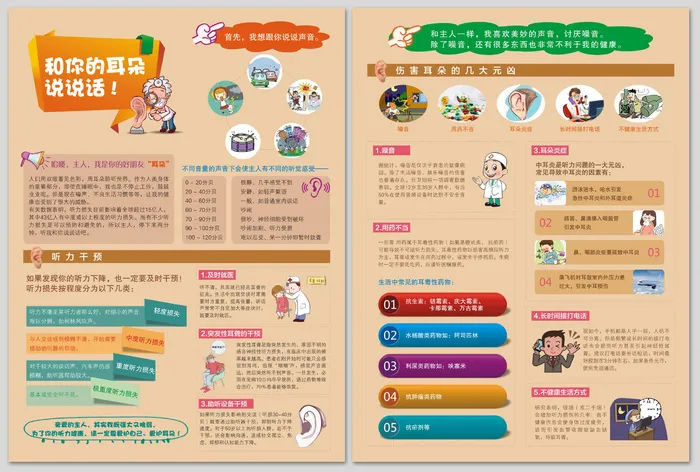 和你的耳朵说说话听力DM单cdr矢量模版下载