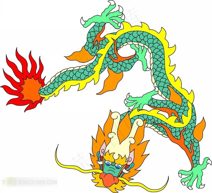 龙纹戏珠吉祥图案素材图片