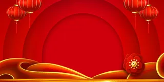 2022虎年新年春节卡通模板喜庆节日背景