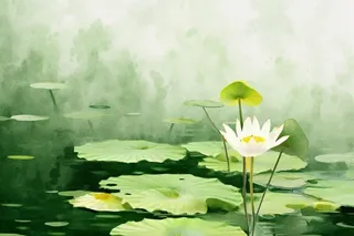 简约水墨绿色国风背景