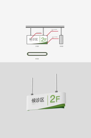 中医院标识医院药店吊牌门牌导视牌