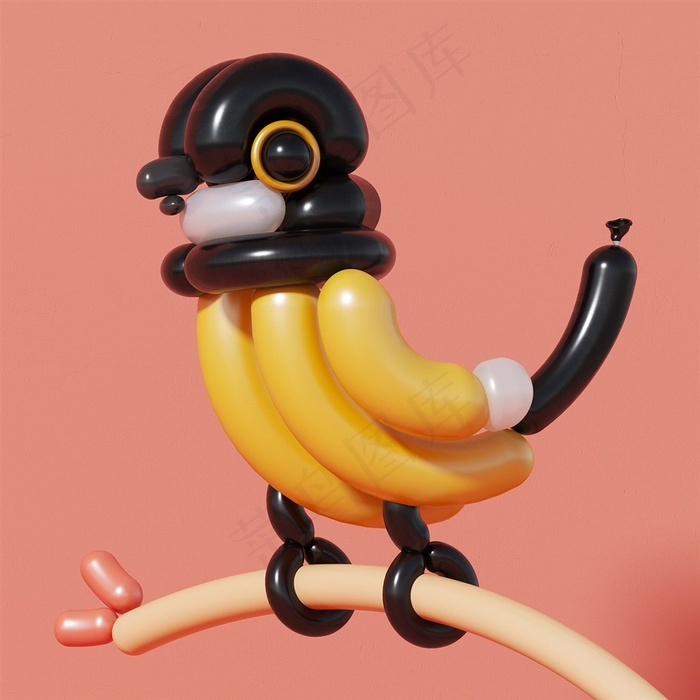 创意气球编制小鸟