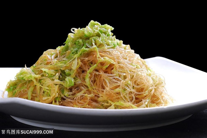 莲白粉丝中华美食摄影图