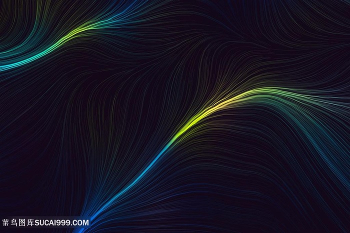 渐变绿色系列闪电背景科技图片