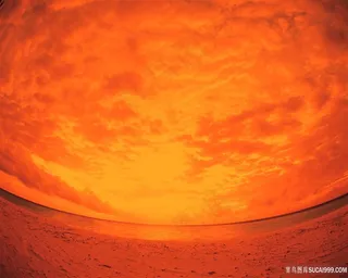 日色唯美晚霞风景画