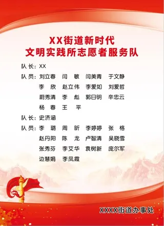 街道文明实践所志愿者服务所