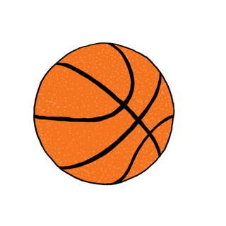 手绘篮球元素篮球赛的篮球免扣素材