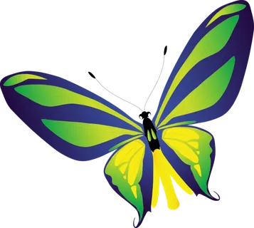 卡通动画动画蝴蝶免扣PNG手绘插画图片素材 (141)