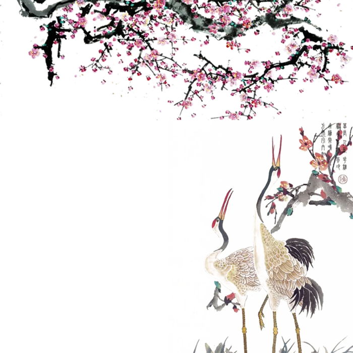 梅花树松鹤