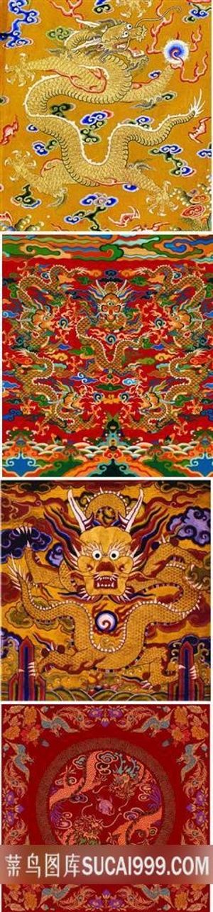 龙纹图案刺绣图片