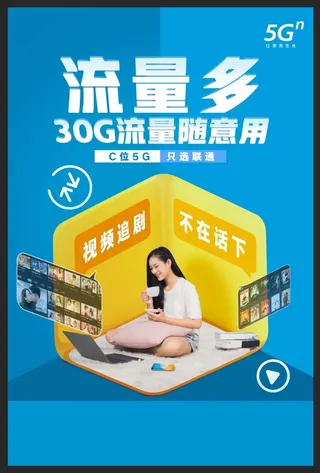 联通5g创意宣传海报
