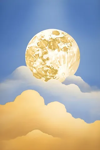 创意月光简约背景