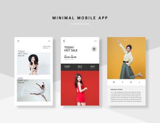 UI多页面包装展示手机APP交互界面样机长图概念PSD设计模板