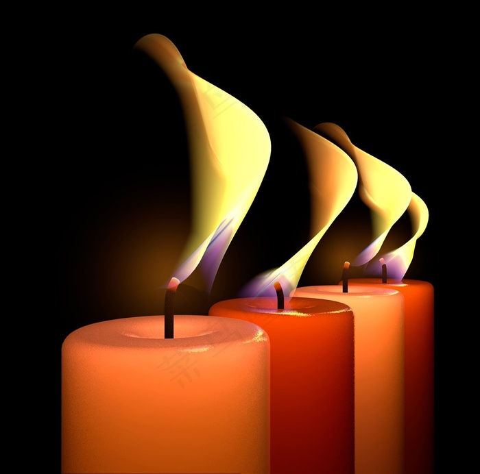 唯美的蜡烛写真高清图片