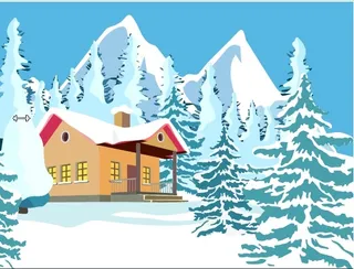 设计冬天卡通背景