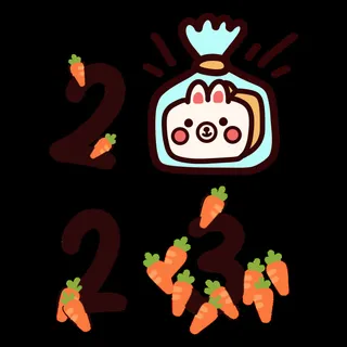 兔年大古萝卜挂画