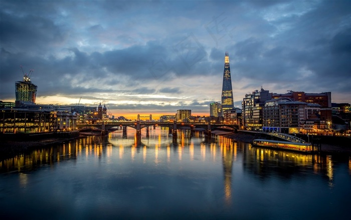 英格兰泰晤士河风景图片