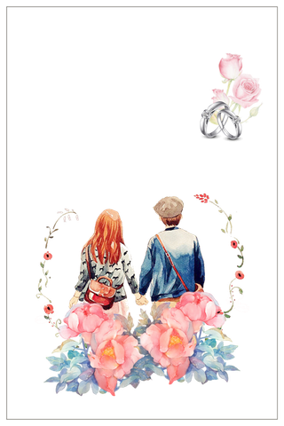 情人节背影情侣