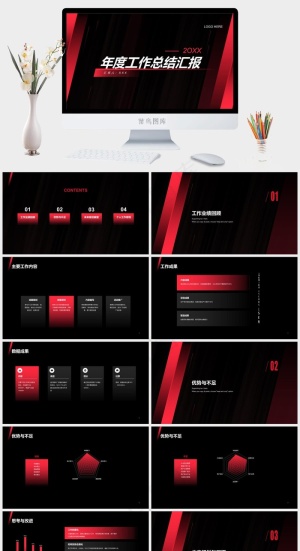 年度工作总结汇报ppt模版预览图