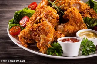 快餐炸鸡腿图片