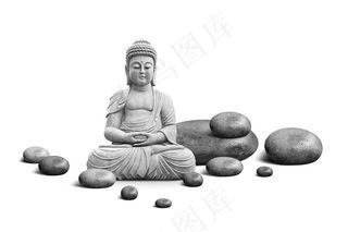 打坐小佛像图片