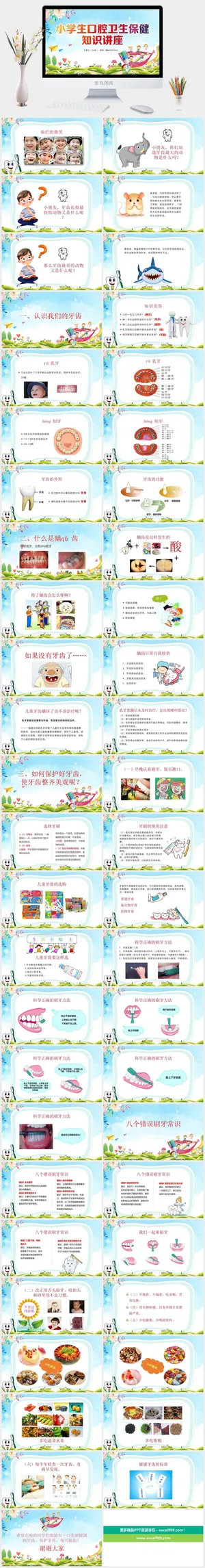 口腔护理PPT模板 口腔护理PPT模板预览图