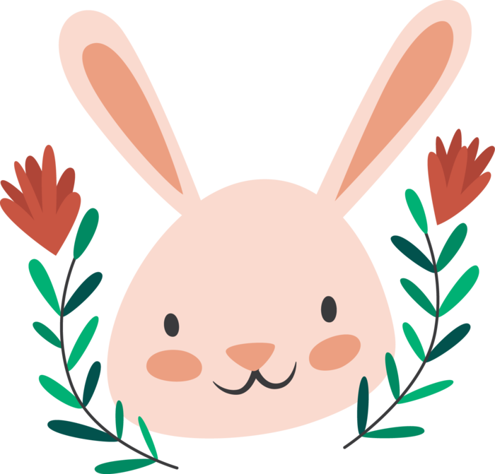 兔子花朵兔年