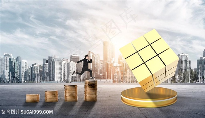 迈向多元化理财魔方商务人物