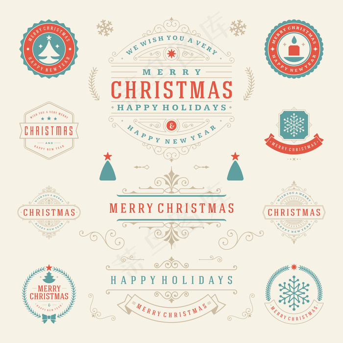 圣诞节装饰元素