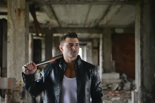 皮衣霸气欧美帅哥图片